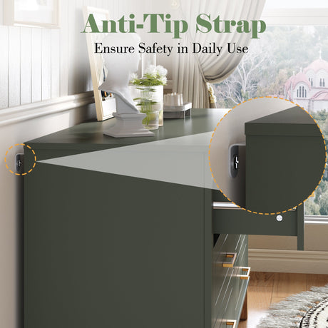 6-Drawer Double Dresser in Olive HouseOfZazla