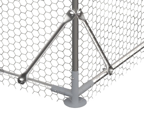 Large Metal Chicken Coop, Walk In Poultry Cage Hen Run House Rabbits Habitat Cage Spire Shaped Coop With Waterproof And Anti Ultraviolet Cover HouseOfZazla