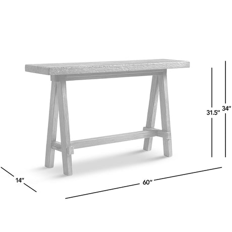 Hawthorne 60'' Solid Reclaimed Elm Trestle Console Table HouseOfZazla