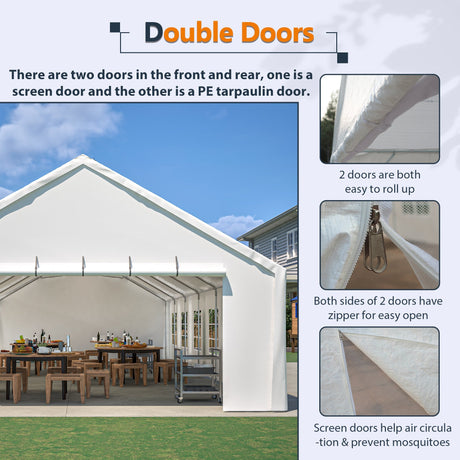 20x40FT Party Tent Heavy Duty, Large Wedding Event Shelters HouseOfZazla
