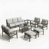 Patio Furniture Set with Coffee Table and Cushions for Backyard
