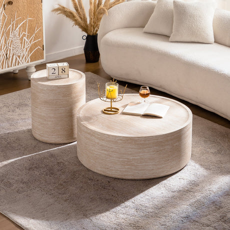31.5'' Round Coffee Table with Mars Pattern HouseOfZazla