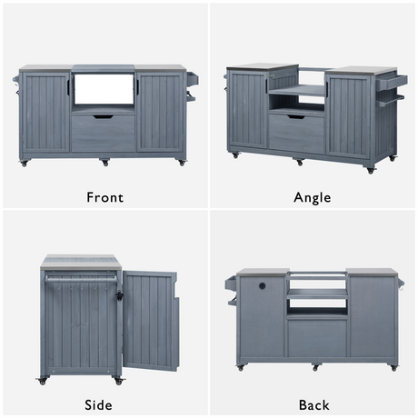 K&K 66.5" Outdoor Kitchen Island for Big Green Egg Grills HouseOfZazla