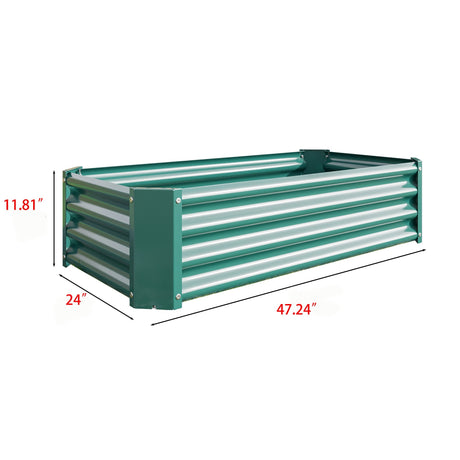 Metal Raised Garden Bed, Rectangle Raised Planter 4×2×1ft HouseOfZazla