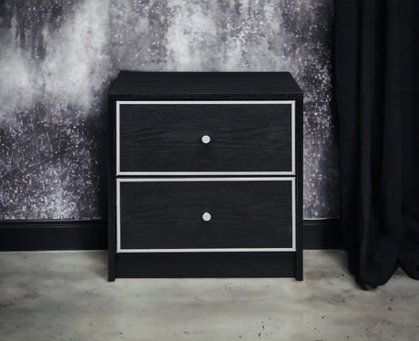Modern Black Nightstand Table HouseOfZazla
