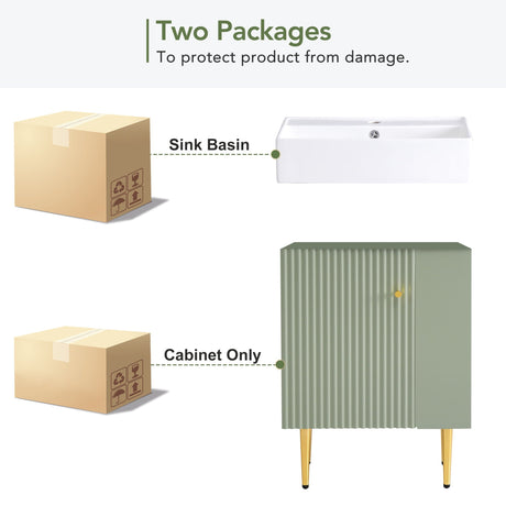 Bathroom Vanity, Combo Cabinet, Bathroom Storage Cabinet, Single Ceramic Sink HouseOfZazla