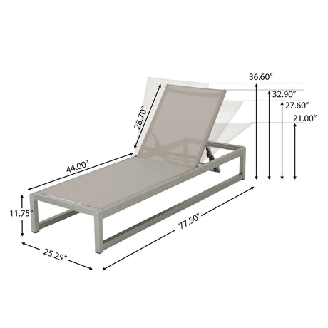 Chaise Lounge With 5 Reclining Positions, Outdoor Patio Lounge Chairs HouseOfZazla