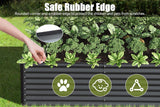 8×4×1.5 ft Galvanized Raised Garden Bed