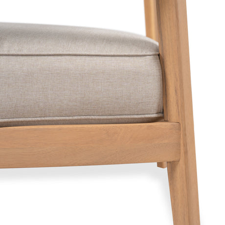 Mallorca Acacia Wood Club Chair With Seat Cushion HouseOfZazla