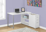 L-Shape Computer Desk with Storage Drawers