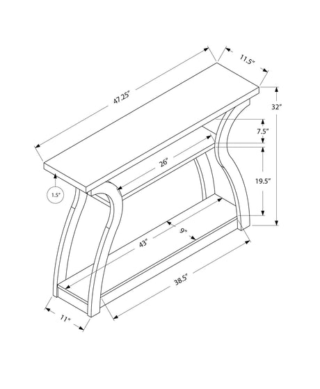 Accent Console Table For Entryway, Unique Curved Design HouseOfZazla