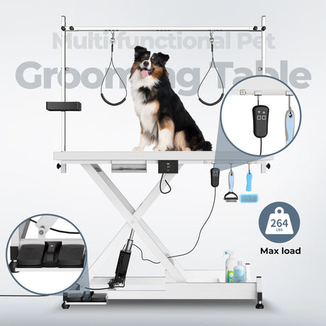 Super Deluxe Electric Pet Grooming Table, Height Adjustable HouseOfZazla