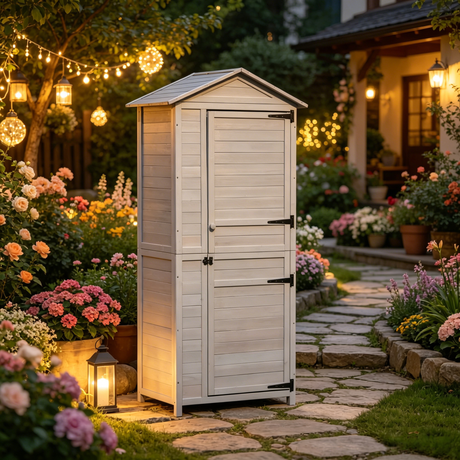 Outdoor Storage Shed with Tilted Tin Roof HouseOfZazla