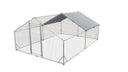 Large Metal Chicken Coop, Walk In Poultry Cage Hen Run House Rabbits Habitat Cage Spire Shaped Coop With Waterproof And Anti Ultraviolet Cover HouseOfZazla