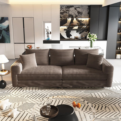 4 Seat Modern Comfy Upholstered Sofa Cloud Couch HouseOfZazla