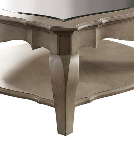 Chelmsford Clear Glass Coffee Table - Taupe HouseOfZazla