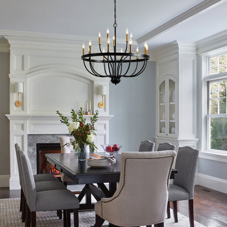 15-Light Industrial Iron Candle Chandelier Modern Farmhouse Pendant Light HouseOfZazla