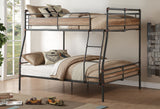 Acme Brantley II Full XL Over Queen Metal Bunk Bed in Sandy Black Acme