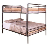 Acme Brantley II Queen Over Queen Metal Bunk Bed in Sandy Black Acme