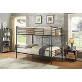 Acme Brantley Queen Over Queen Metal Bunk Bed in Sandy Black Acme