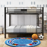Acme Kaleb Metal Frame Queen Over Queen Bunk Bed with Ladder in Sandy Black Acme