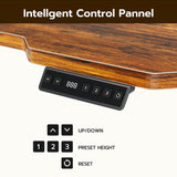 Acrolix 71" Reversiable L-Shaped Electric Standing Desk Adjustable Height Gaming Stand Up Corner Desk Sit Stand Home Office Computer Desk with Splice Board,Rustic Brown Top Acrolix