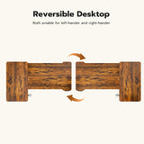 Acrolix 71" Reversiable L-Shaped Electric Standing Desk Adjustable Height Gaming Stand Up Corner Desk Sit Stand Home Office Computer Desk with Splice Board,Rustic Brown Top Acrolix