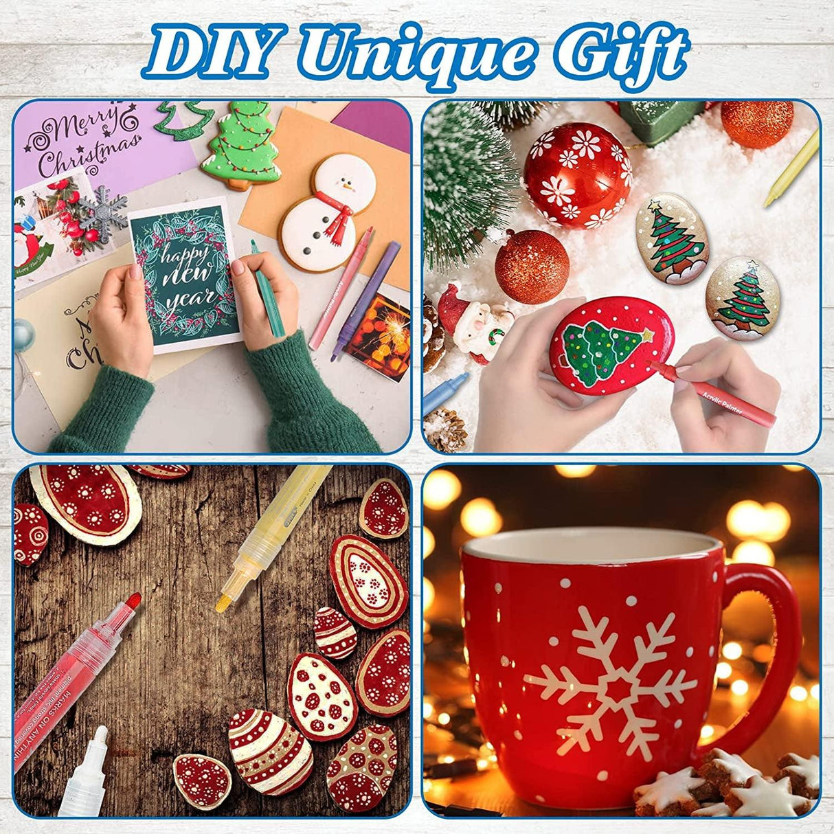 Acrylic Paint Pens Paint Markers for Rock Painting, Canvas, Wood, Glass, Fabric, Metal, Plastic, Arts Crafts WoodArtSupply