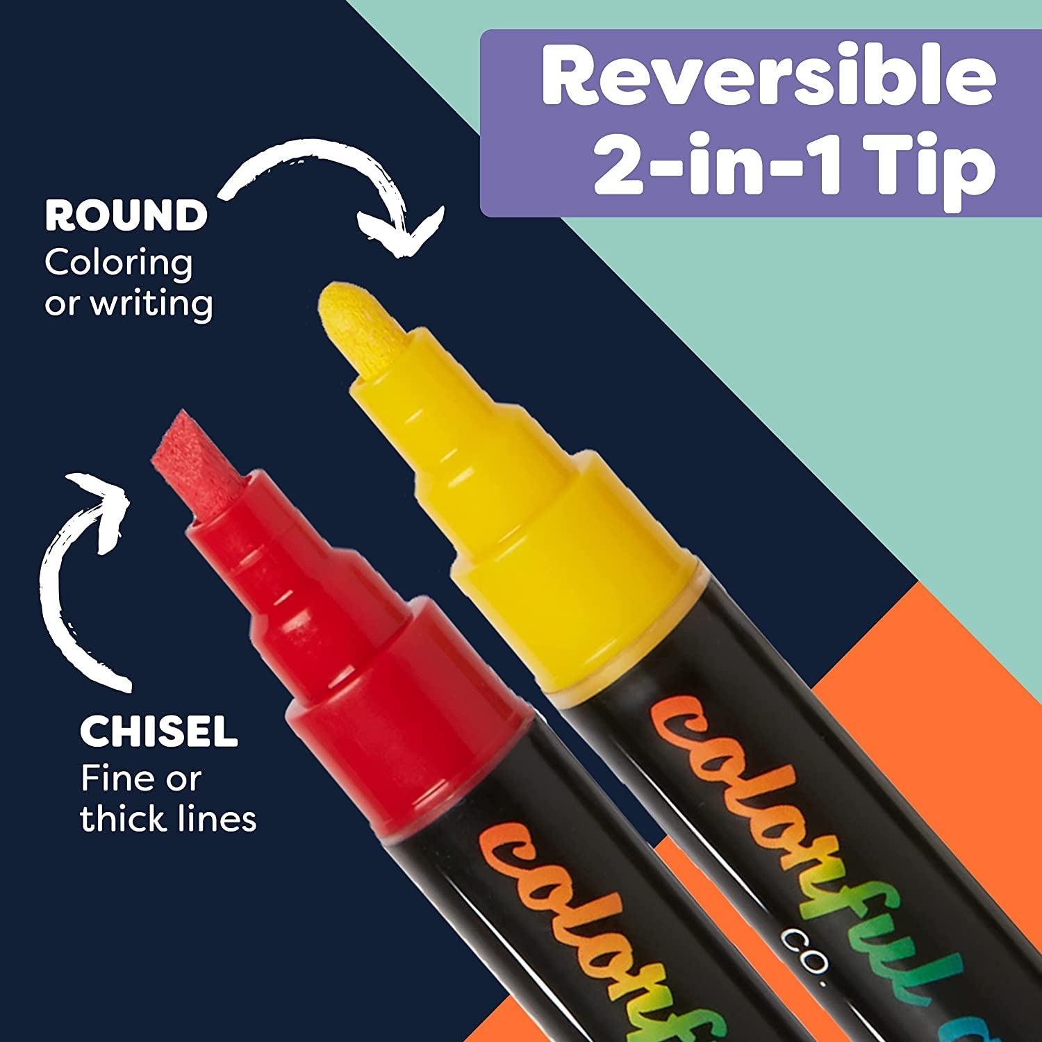 Acrylic Paint Pens Permanent Waterproof 12 Pack Reversible 3-5Mm Brush Tips Painting Markers Rocks, Wood, Glass, Ceramic WoodArtSupply