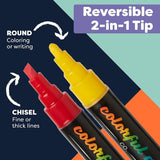 Acrylic Paint Pens Permanent Waterproof 12 Pack Reversible 3-5Mm Brush Tips Painting Markers Rocks, Wood, Glass, Ceramic WoodArtSupply