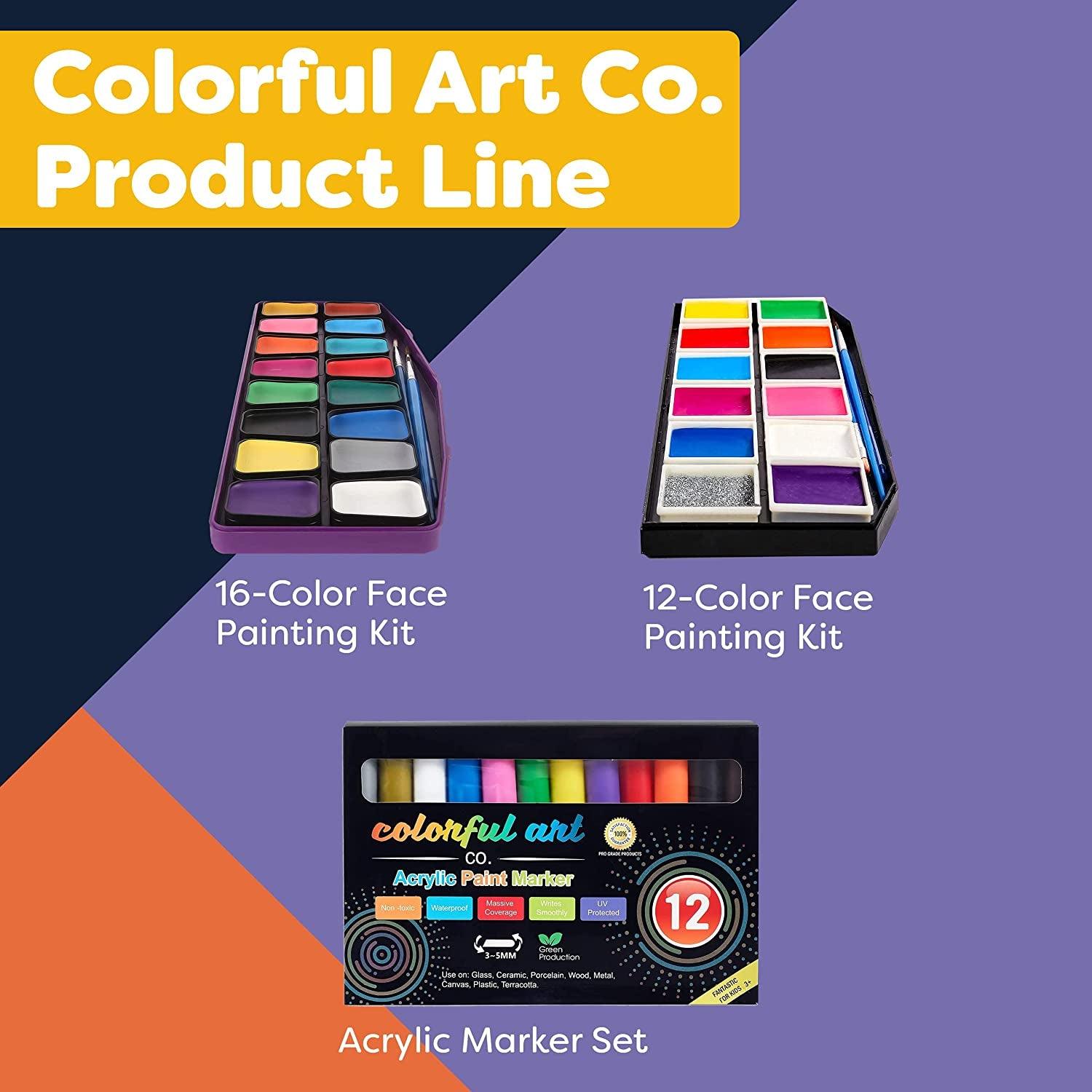 Acrylic Paint Pens Permanent Waterproof 12 Pack Reversible 3-5Mm Brush Tips Painting Markers Rocks, Wood, Glass, Ceramic WoodArtSupply