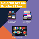 Acrylic Paint Pens Permanent Waterproof 12 Pack Reversible 3-5Mm Brush Tips Painting Markers Rocks, Wood, Glass, Ceramic WoodArtSupply