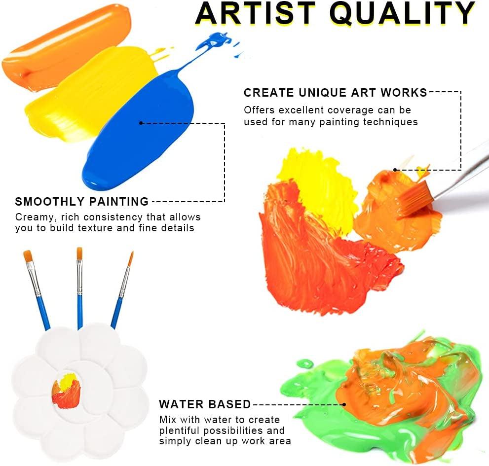 Acrylic Paint Set - Artist Quality Paints for Painting Canvas