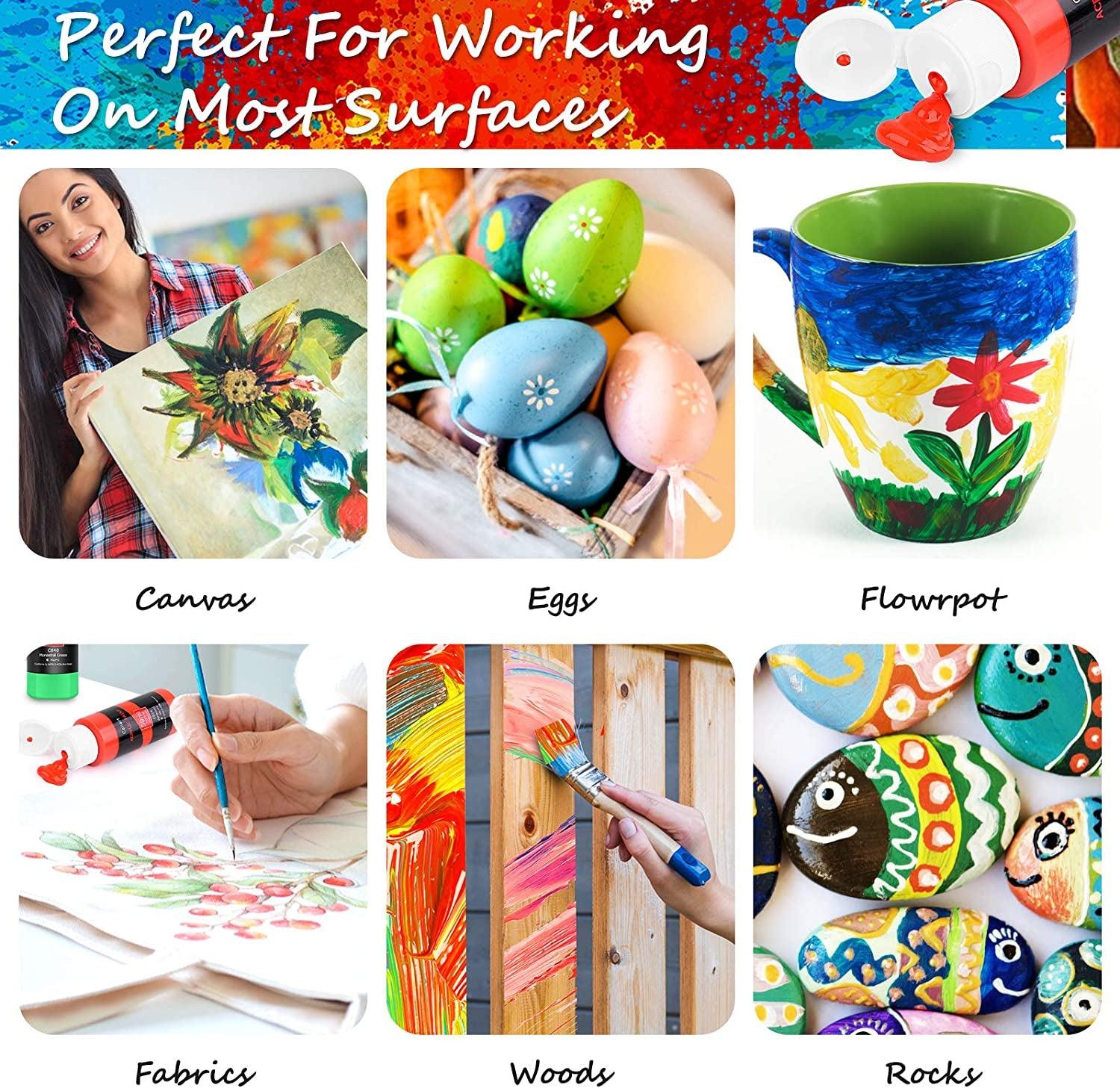 Kalysky Kids Paint Set,Canvas Painting Kits for Kids ages 4-8,8-12,Acrylic  Paint