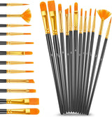 Acrylic Paint Set with 12 Brushes, 24 Colors (59Ml, 2Oz) Art Craft Paints Canvas Ceramic Wood Rock Painting Art Supplies Kit WoodArtSupply