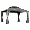 13x15FT Outdoor Hardtop Gazebo with Galvanized Steel Double Roof HouseOfZazla