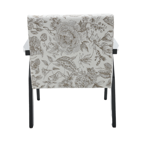 Mid-Century Modern Lounge Armchair - Seat Cushion (Beige + Grey) HouseOfZazla