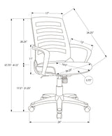 Office Chair, Adjustable Height, Swivel, Ergonomic, Armrests