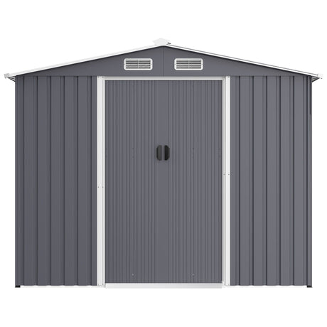 Outdoor Storage Shed Large Metal Tool Sheds, Heavy Duty Storage House With Sliding Doors HouseOfZazla