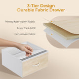 ADORNEVE Full Over Twin Bunk Bed with 8 Storage Drawers, Metal Loft Bed with Led Lights & Storage Shelves, Bunk Beds Twin over Full Size with 13.4" H Safety Guardrail & Ladder, for Kids & Teens, White ADORNEVE