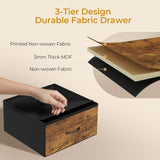 ADORNEVE Full Over Twin Bunk Bed with 8 Storage Drawers, Metal Loft Bed with Led Lights & Storage Shelves, Bunk Beds Twin over Full Size with 13.4" H Safety Guardrail & Ladder, for Kids & Teens, Black ADORNEVE