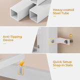 ADORNEVE Low Bunk Bed Twin Over Twin with Sling Bookshelves, Storage Drawers & Power Outlet, LED Metal Floor Bunk with Full-Length Guardrail & Metal Slats, No Box Spring Needed, for Toddler, White ADORNEVE