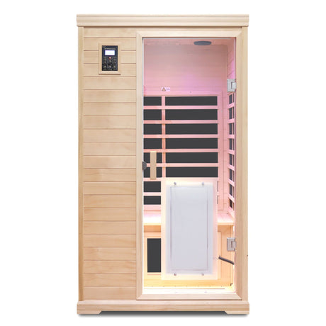 2 Person Far Infrared Hemlock Indoor Sauna Room - Natural HouseOfZazla