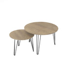 Round Nesting Coffee Table For Living Room (Set of 2) HouseOfZazla