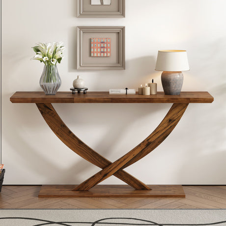 Console Table With Cross Leg Base and Reinforced Support Plate HouseOfZazla