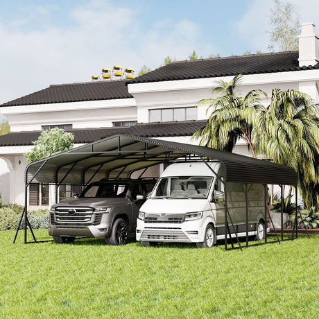 Heavy Duty Carport, All Weather Shelter - Black HouseOfZazla