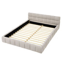 Modern Platform Bed Frame With Thick Fabric HouseOfZazla