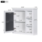 Bathroom Vanity With Medicine Cabinet, Royal Mirror Cabinet, Modern Bathroom Storage Cabinet With 2 Soft Closing Doors And 4 Drawers
