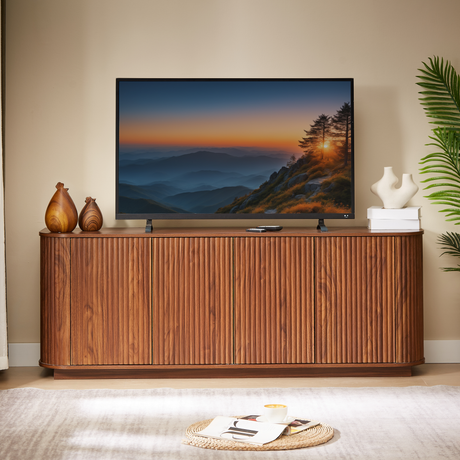 Sideboard Storage Cabinet TV Stand with Wave Pattern HouseOfZazla
