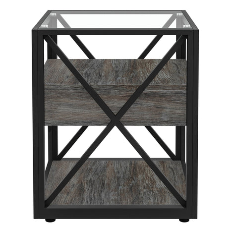 Set of 2 Modern End Tables with Drawer - Nightstands HouseOfZazla